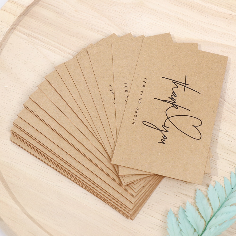 30 Stuks Groet Tags Dank U Voor Uw Bestelling Kraft Papieren Kaart Winkel Cadeau Ambachten Decoratie Kaart Bruiloft Kleine Zakelijke Uitnodiging