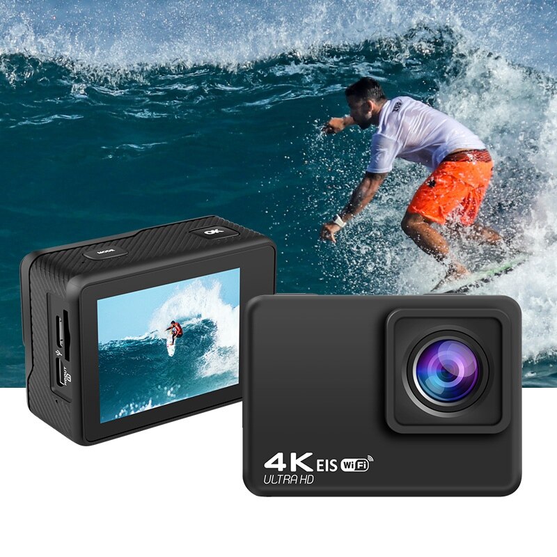Uhd wifi vereist actiecamera met chip 4k/60 fps vereist onderwater 30m helm video-opnamecamera's sportcamera