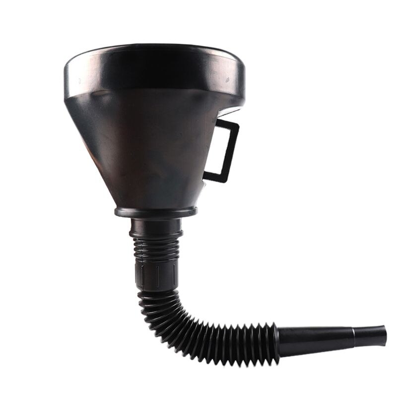Embudo de combustible de plástico multifuncional con boquilla de extensión Flexible, filtro de pantalla de malla para aceite de motor de coche, queroseno líquido G: 2SS801475-BK-TZ