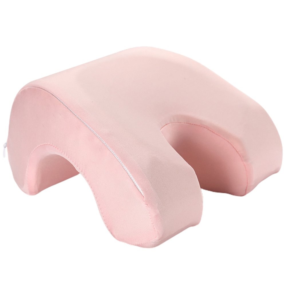 Memory Foam Liggen Kussen Lunchpauze Kussen Kantoor Leisure Dutje Kussen Draagbare Liggen Kussen: Pink