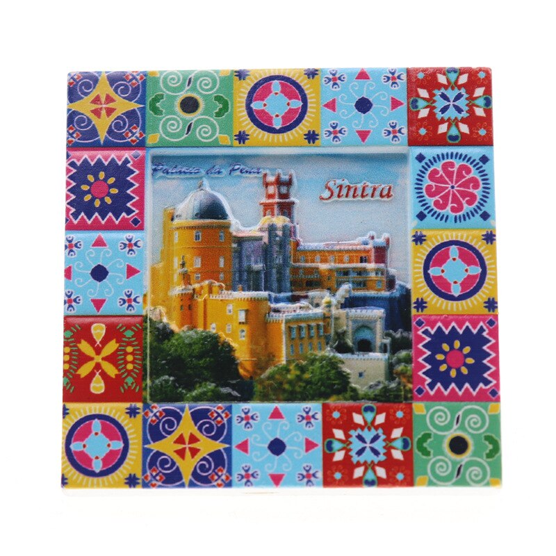 Aimant De Réfrigérateur Souvenir 3D Portugal Sintra – Décoratif, Polyrésine, 6,5x6,5 Cm, Pour Collection Ou Cadeau - 3