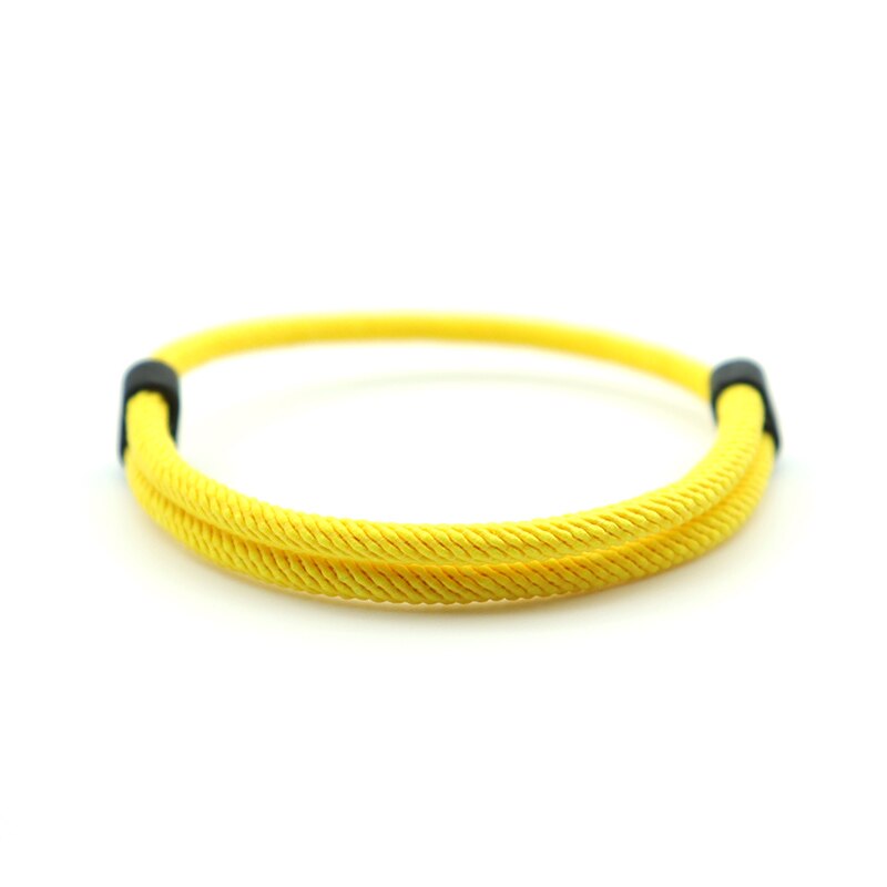 Minimalist Handmade 4mm Milan Rope Bracelet Charms Resizable Red Braclet For Men Women BFF Lucky Armband Jewelry: Yellow