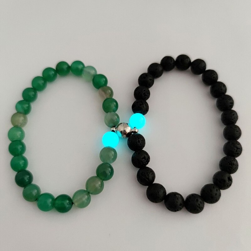 Magnetische Stellen Armbanden Lichtgevende Aansluiten Wederzijdse Attractie Relatie Bijpassende Armband Voor Koppels Vriendschap
