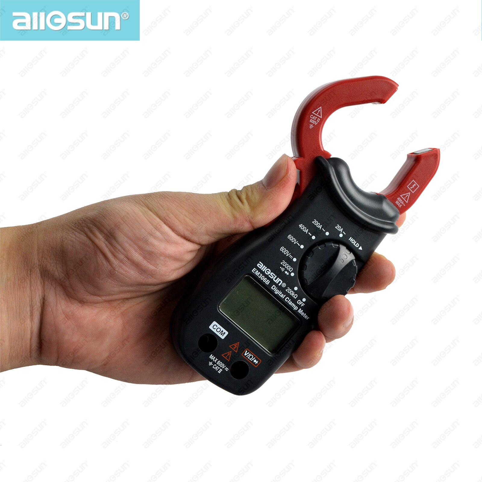 all-sun EM306B Digital Clamp Multimeter AC/DC current Meter Continuity Test With Buzzer Electronic Tester Ammeter Voltmeter