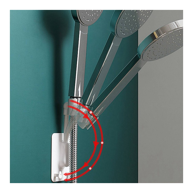 Universal Adjustable Shower Bracket Holder Color Plastic Shower Head Stand Holder Wall-Sticky Bath Rack Batheroom Holder