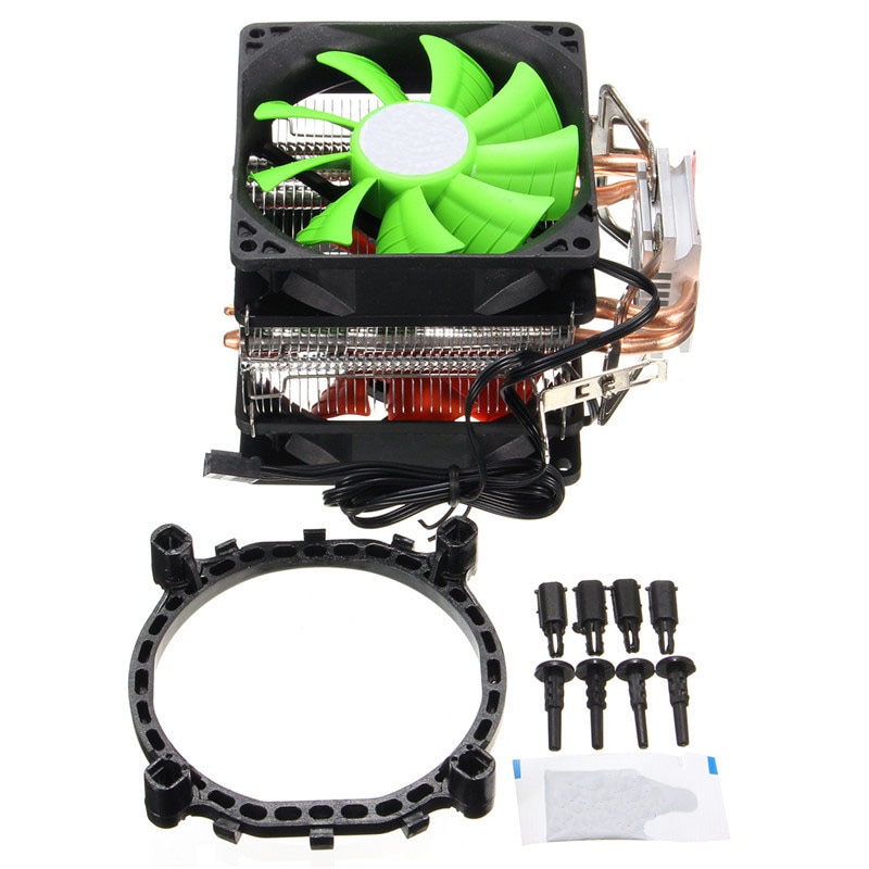 Computer Cooler Fan Hydraulic Dual Heatpipe CPU Fans Cooling Heatsink For Intel LGA775/1156/1155 AMD for AM4 Ryzen for Pentium