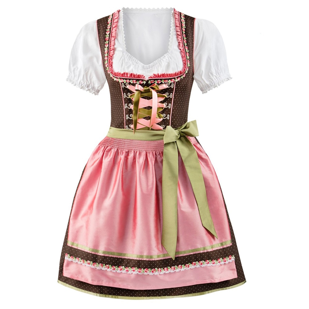 Damer kvinder ølpige tysk dirndl oktoberfest kostumer oktoberfest fest fancy kjole