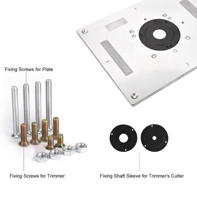 Multi-Functional Aluminum Router Table Insert Plate Trimmer Engraving Machine Woodworking Bench Router Plate