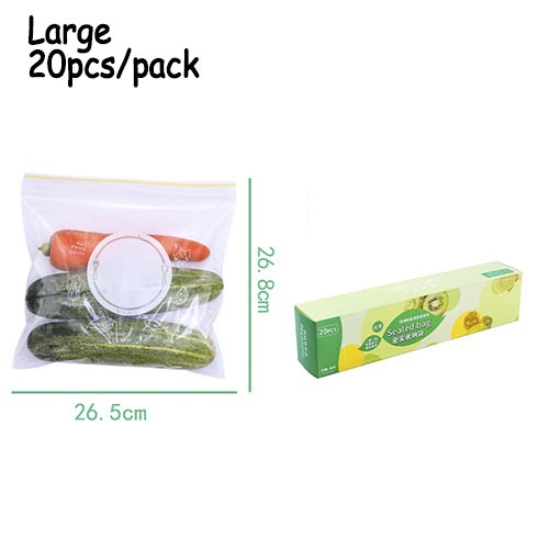 15-30PCS Silicone Food Storage Bag Reusable Fresh-keeping Bag Fruit And Vegetable Sealed Freezer Bag Leakproof Food Ziplock Bag: 14 pieces blue