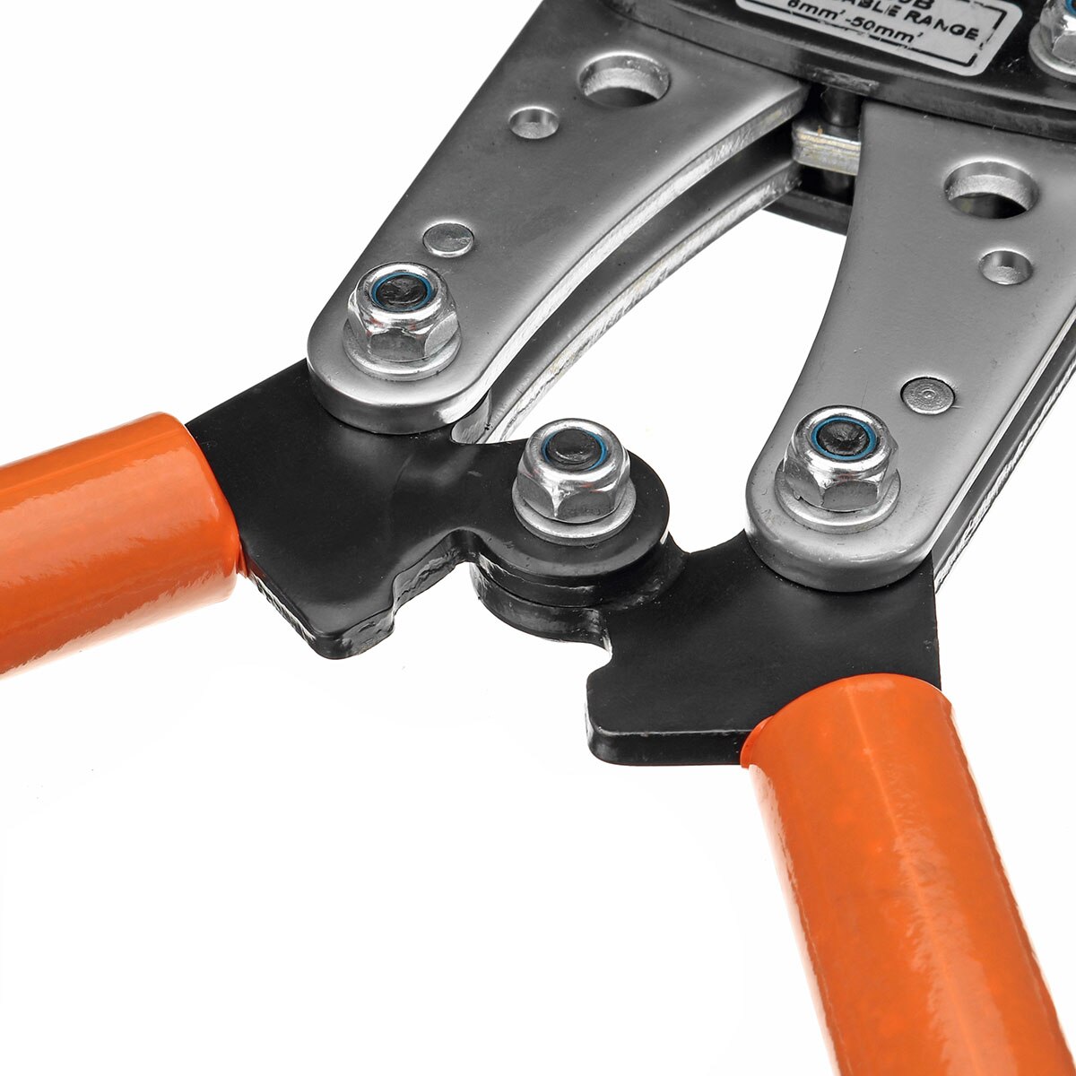 HX-50B 6-50mm^2 Crimp Tube Terminal Crimper Tool Battery Cable Lugs Pliers Hex Crimping Tool Cable Terminal Plier Hand Tools