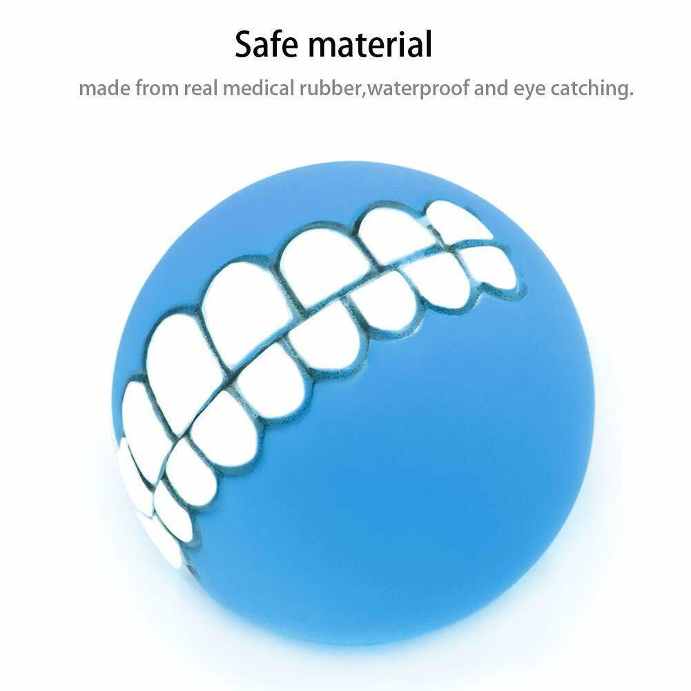2PCS Funny Pet Dog Ball Teeth Chew Toys Dogs Puppy Toys Squeaking Pet Supplies Cat Play Popular Toys for Small Large Dogs Cats