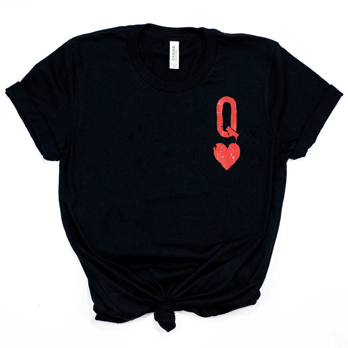 Hjerter dronning t-shirt til piger sød dronning t-shirt tumblr pokerkort q grafik t-shirts alice i eventyrland skjorte: Xxxl / Orange