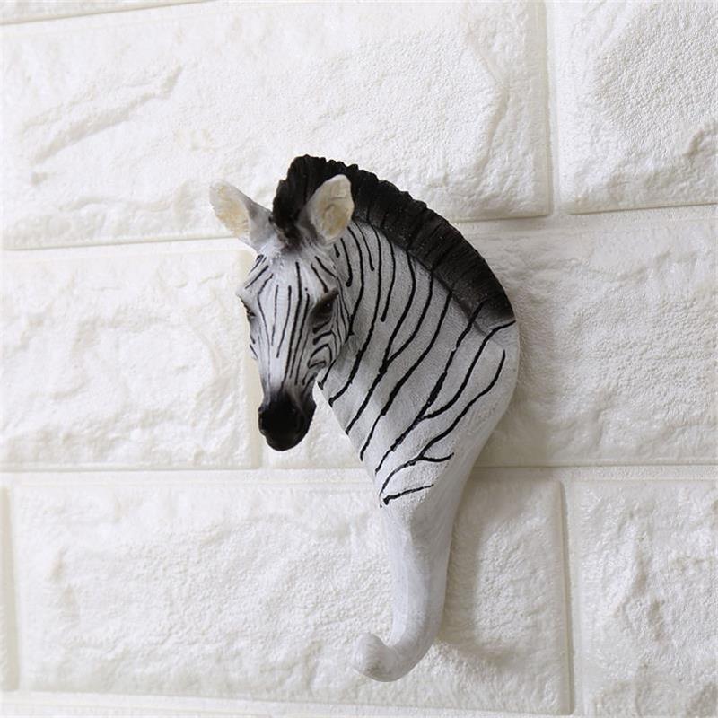 Djurkrokar bakom dörren förvaringsställ enkel klädkrok fågel vägghängare heminredning väggtillbehör: Zebra