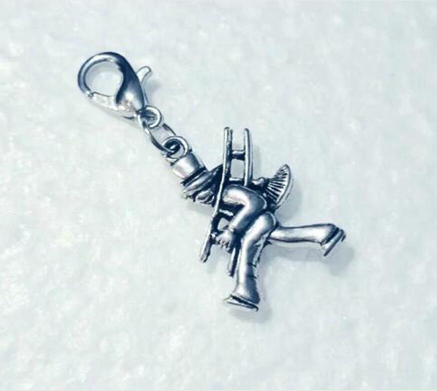 Wedding Sweep Chimney Man Pendant Charms Sweep Chimney Man Charms With Lobster Clasp For Jewelry Making DIY 30pcs