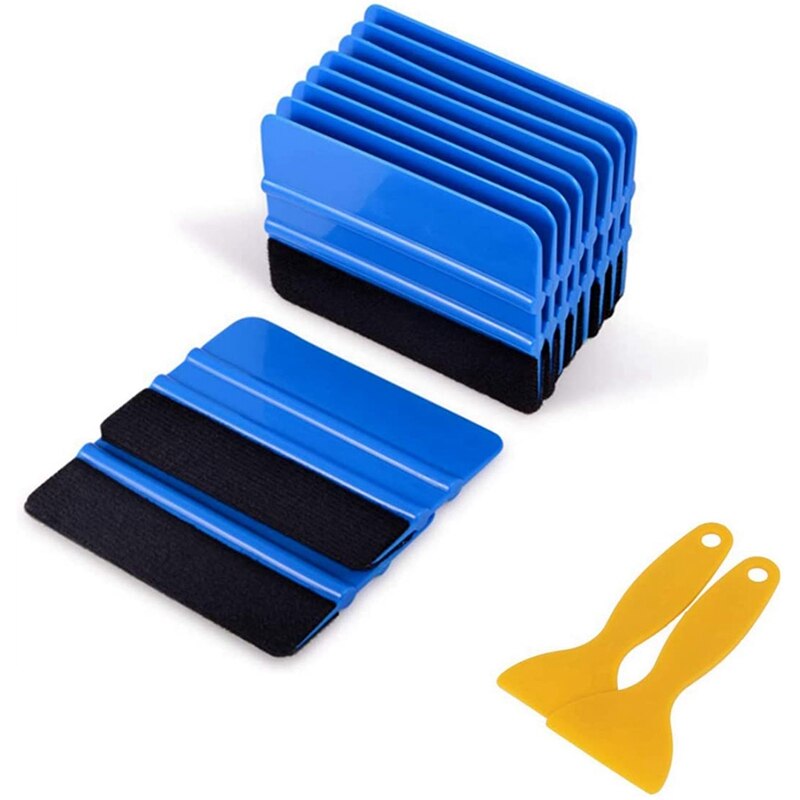 Vinyl Wrap Tool Kit, 10Pcs Felt Edge Squeegee for Car Vinyl Wrapping Window Film Tinting Decal Wallpaper Installation