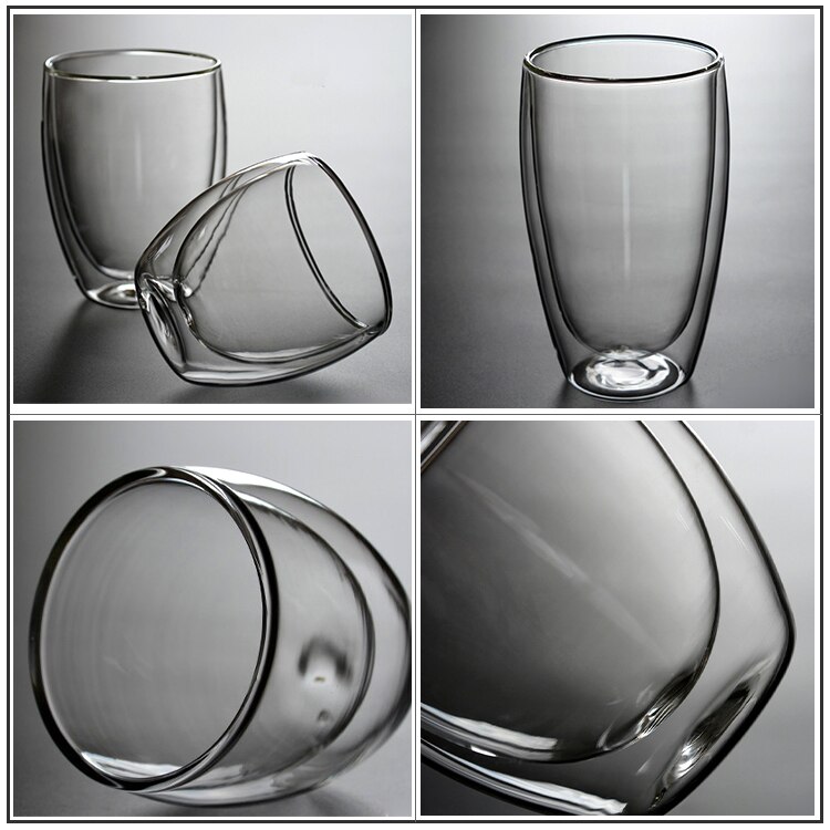borosilicate Insulated 250ml 350ml 450ml Double Wall Glass coffee Cups
