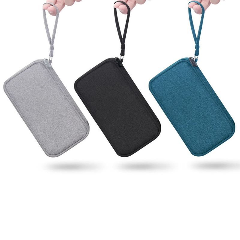 Travel Portable Durable Polyester Power Bank Pouch Storage Bag Protective Carrying Case Pack for Earphone Cell Phones Data Cable