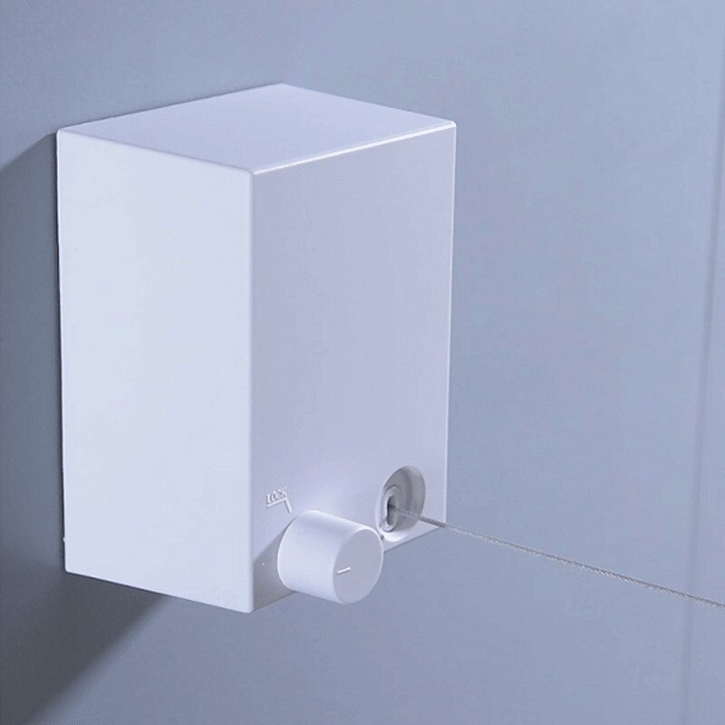 Retractable Clothesline Line Outdoor Indoor Dryer Laundry PVC Wall Mount Clotheslines Laundry Storage & Organization