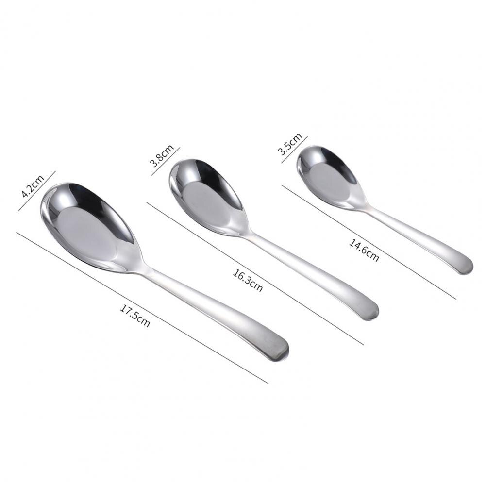Soup Spoon Eco-friendly Rust-proof Stainless Steel Thickened Ice Cream Spoon Accessories for Home Stainless steel cutlery spoon