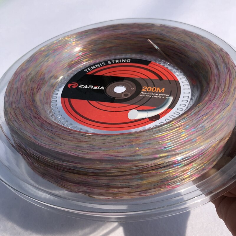 ZARSIA 200m Big Reel sintetico flash nylon morbido spinning Rainbow tennis string