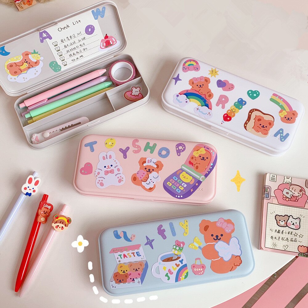 Minkys Kawaii Diy Gratis Stickers Pennenbakje Penhouder Pencilcase Organizer School Briefpapier