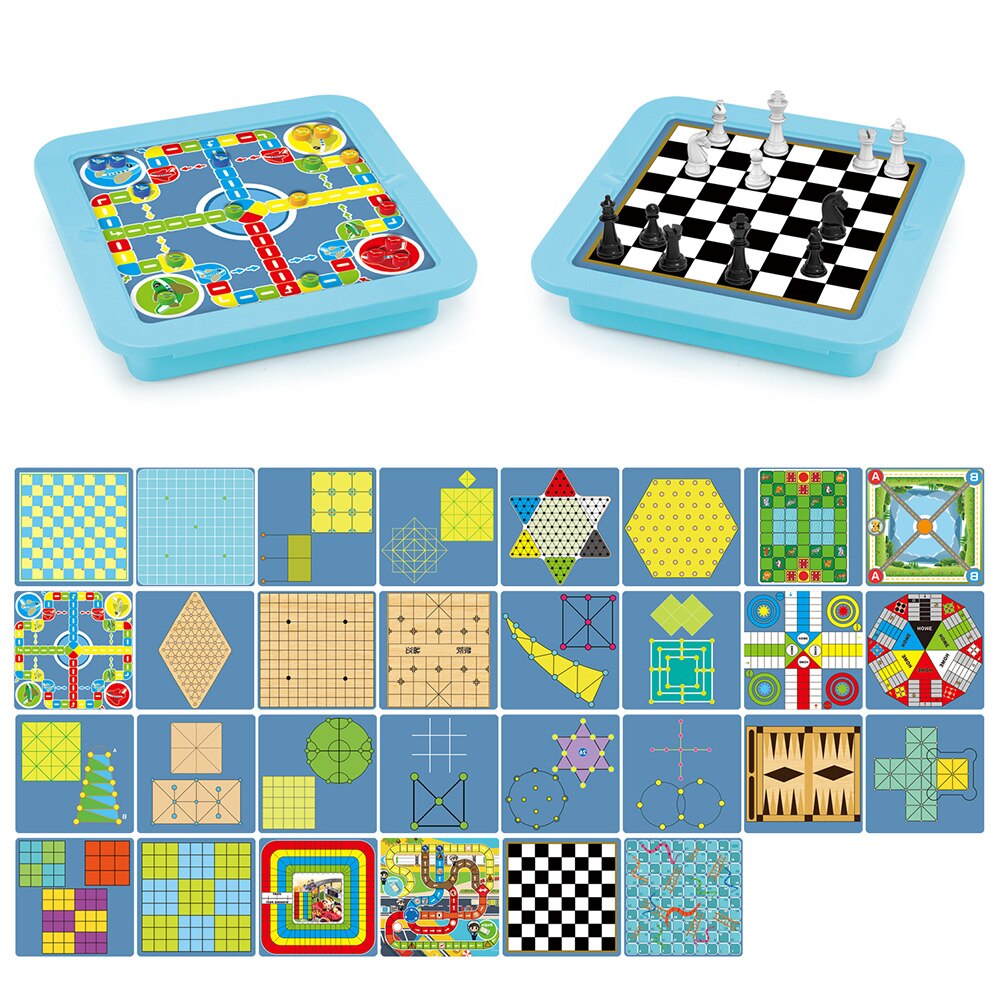 Gobang Vliegen Schaken Set Multi-Functionele Game Schaken Kinderen Puzzel Bordspellen Schaken Board Speelgoed Kinderen