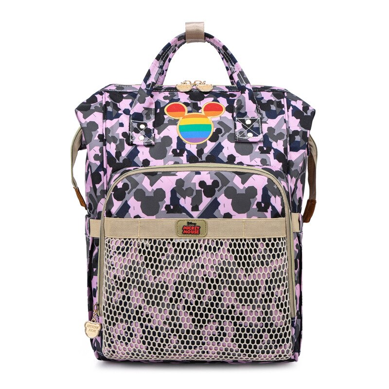 Bolsas de pañales de maternidad momia, mochila impermeable de gran capacidad para bebés, para mamás, organizador de cochecito, bolsa de para compras para mujeres,: Camouflage Pink