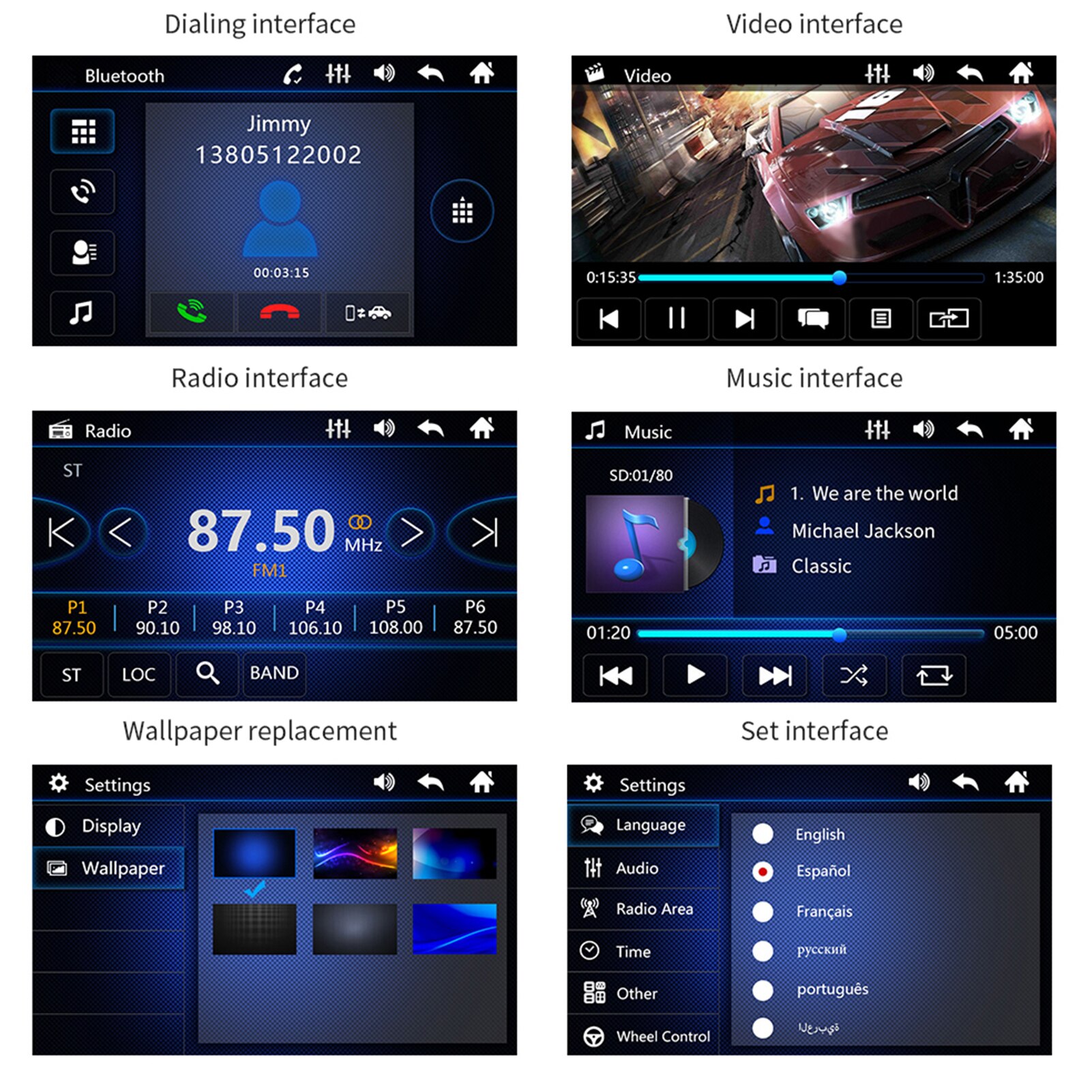 7 Inch Auto Gps Navigatie Touch Screen Radio Audio Stereo Bluetooth MP5 Speler