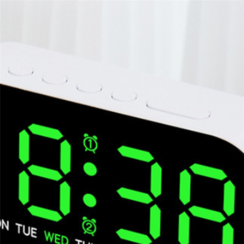 Adjustable Brightness Electronic Clock LED Digital Clock Withdate Andtemperature Display Simple Multifunctional Alarm Clock-Y47A
