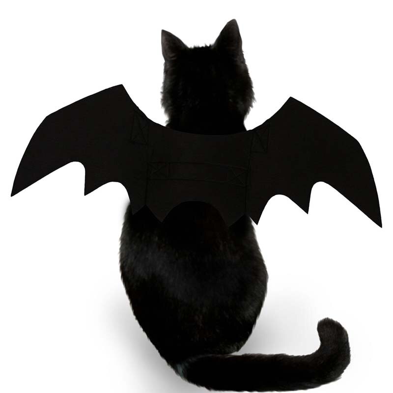 Disfraz de ala de murciélago de gato para Halloween, perro, gato, gatito, gato o ala de murciélago de fieltro negro para de Halloween, accesorio de disfraz decorativo