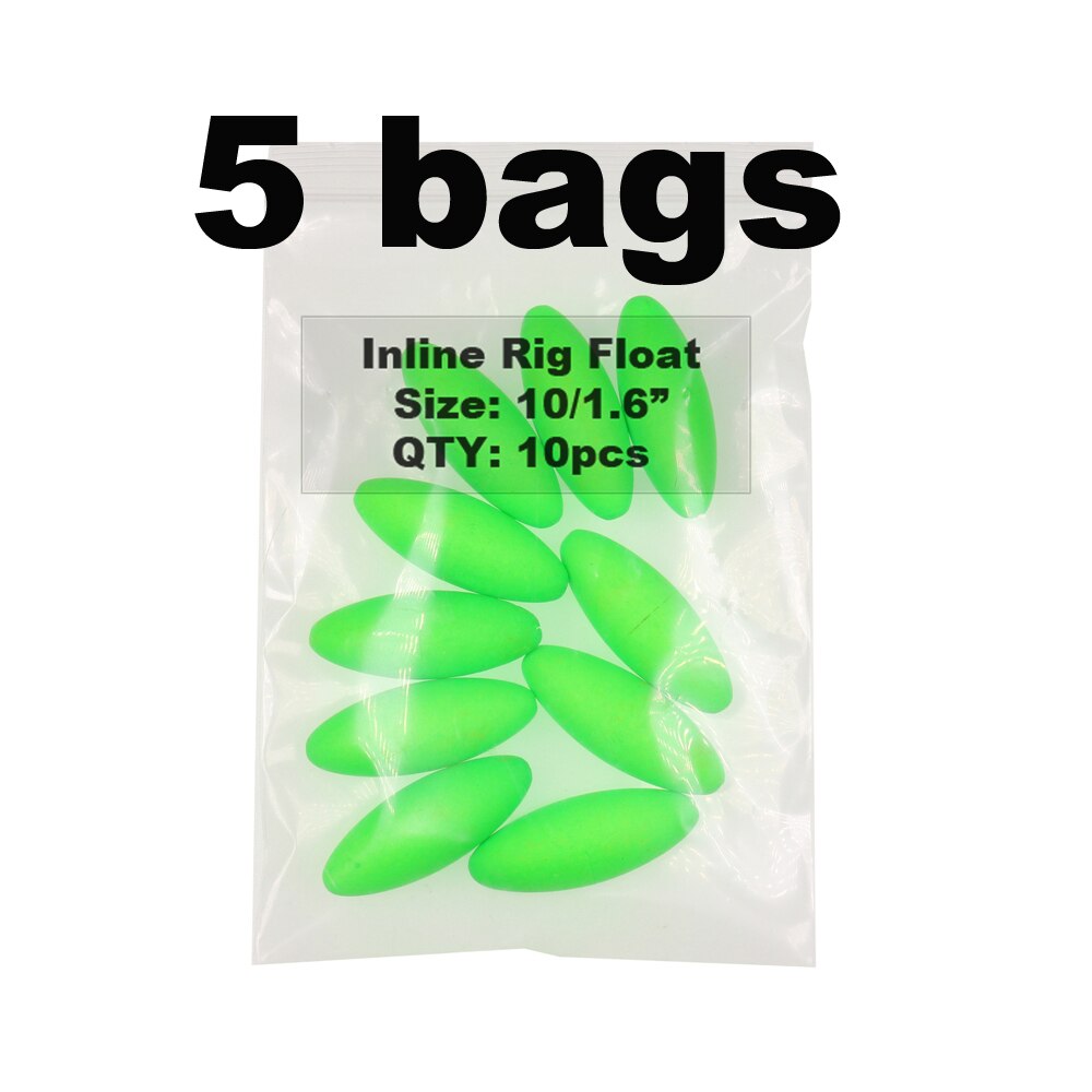 JIGEECARP 50 Uds flotador corcho de pesca para pescar pesca de bagre plataforma flotar flotabilidad pesca en agua salada flota de pesca accesorio: 50pcs green size 10