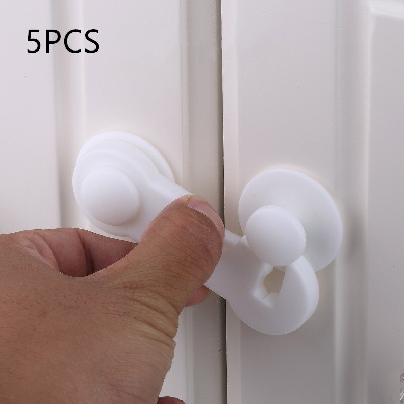 5 teile/los Kinder Sicherheit Schutz Baby Pflege Multi-funktion Kind Baby Sicherheit Lock Schrank Schrank Tür Schublade Sicherheit Schlösser: 5pcs White