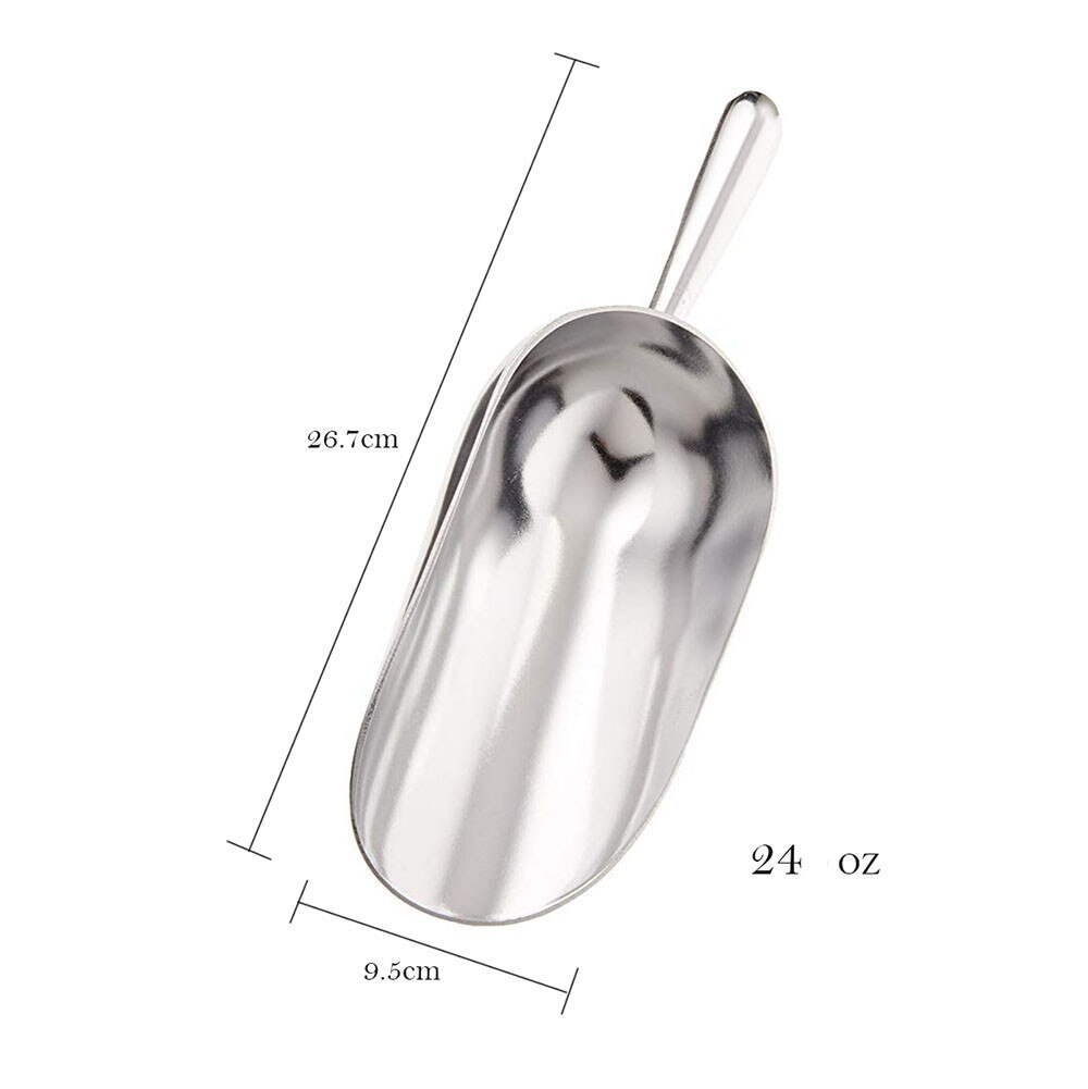 Kommersiell kjøkkenkjøkken aluminium multifunksjonell matskje bartender's isskål  q40: 24 oz