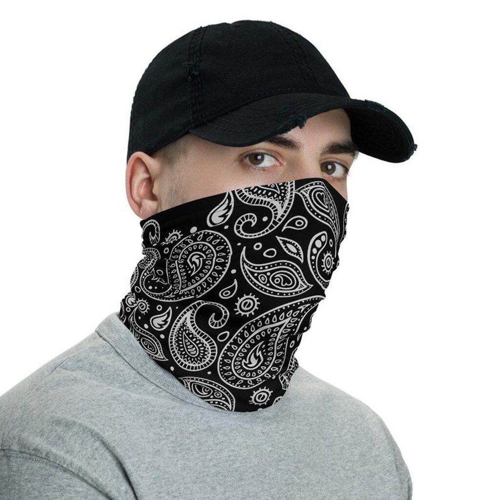 25# Face Cover Scarves Print Elastic Face Scarf Headband Turban Scarf Dust-proof Neck Tube Cycling Face Bandana Magic Hood Scarf