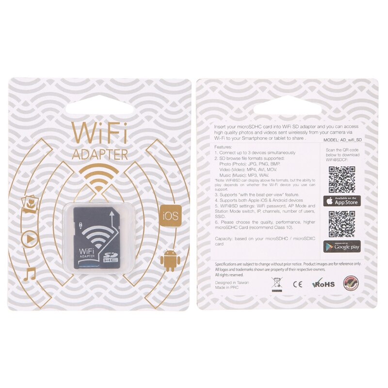 Micro SD TF To SD Card Wifi Adapter For Camera Photo Wireless To Phone Tablet Apr6