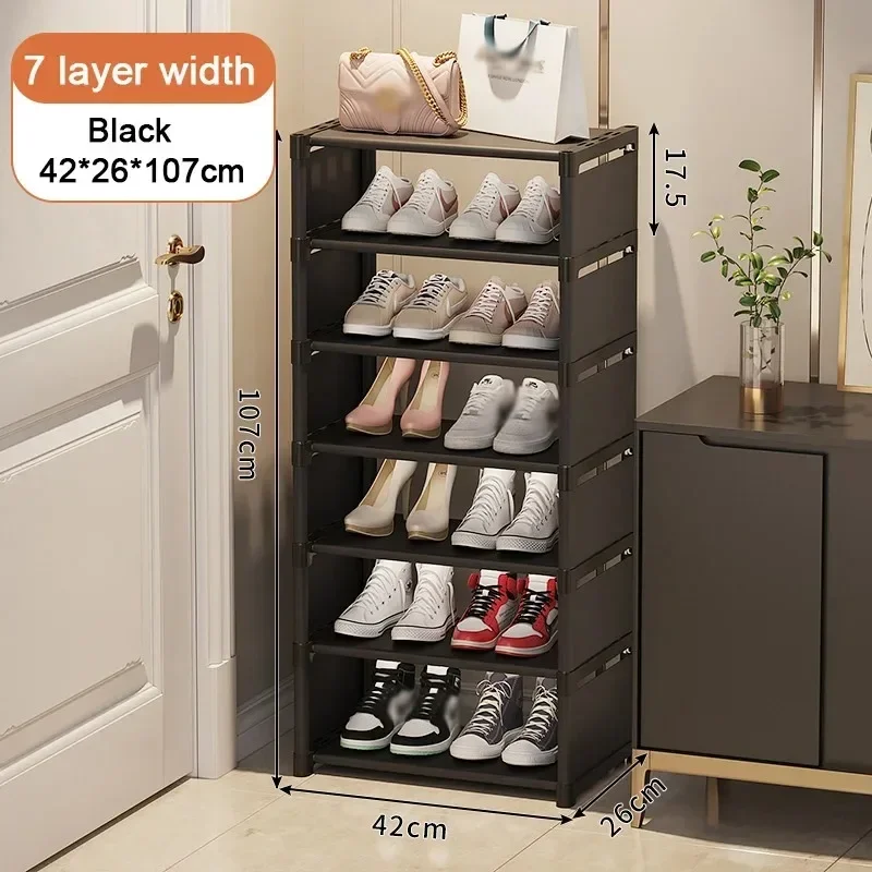 Korridor Abdeckung Stehende Garderobe Schuh Organizer Schuh Schrank Lagerung Schmale Kleine Schuhmacher Schuhregal KleiderbüGel Schuhregal: Schokolade