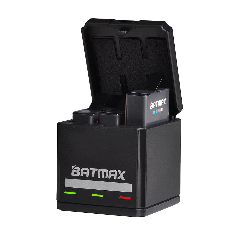 Batterie Batmax pour Gopro Hero 8 Black Hero 8, Triple chargeur USB avec Port de Type C