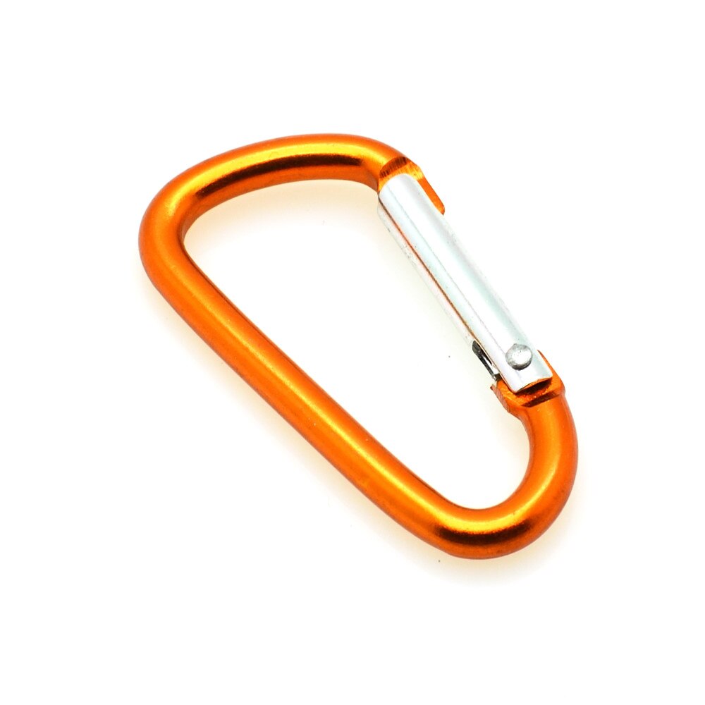 5 stks Aluminium Karabijnhaak Karabijnhaak Sleutelhanger Voor Paracord Outdoor Activiteiten Wandelen Camping 8 Kleuren: Orange