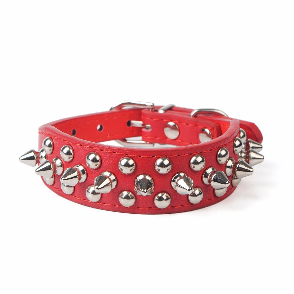 Cool Cat Dog Collar Cats Dog Leather Spiked Studded Collars For Small Medium Dogs Cats #TD