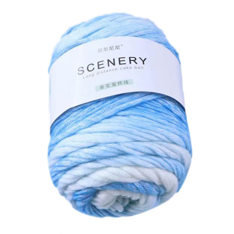 100g Hand Knitting Cake Yarn Gradient Ombre Colorful Crochet Woven DIY Thread: 6EE703462-A