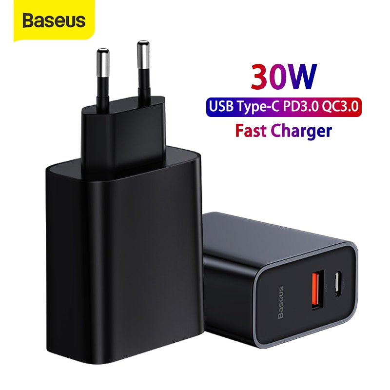 Baseus 20W Usb Charger Type C Dual Usb Snel Opladen Adapter Pd Charger Draagbare Reizen Wall Charger Voor Iphone 12 13 Pro Xiaomi