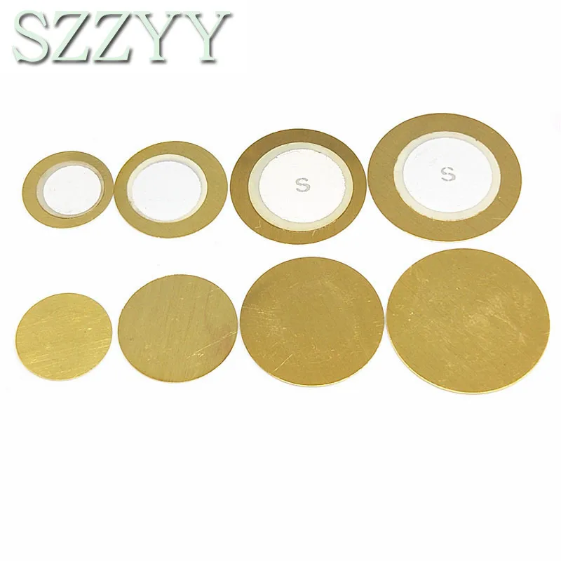 10pcs Piezo Elements Buzzer Sounder Sensor Trigger Drum Disc Copper Piezo Speaker 12MM 20MM 27MM 35MM 50MM Piezoelectric