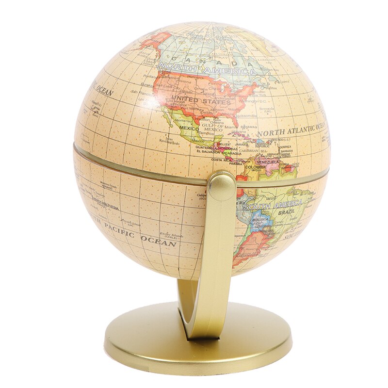 360 Degree Rotating World Globe Earth Antique Home Office Desktop Decor Geography Educational School Supplies Kids Learning