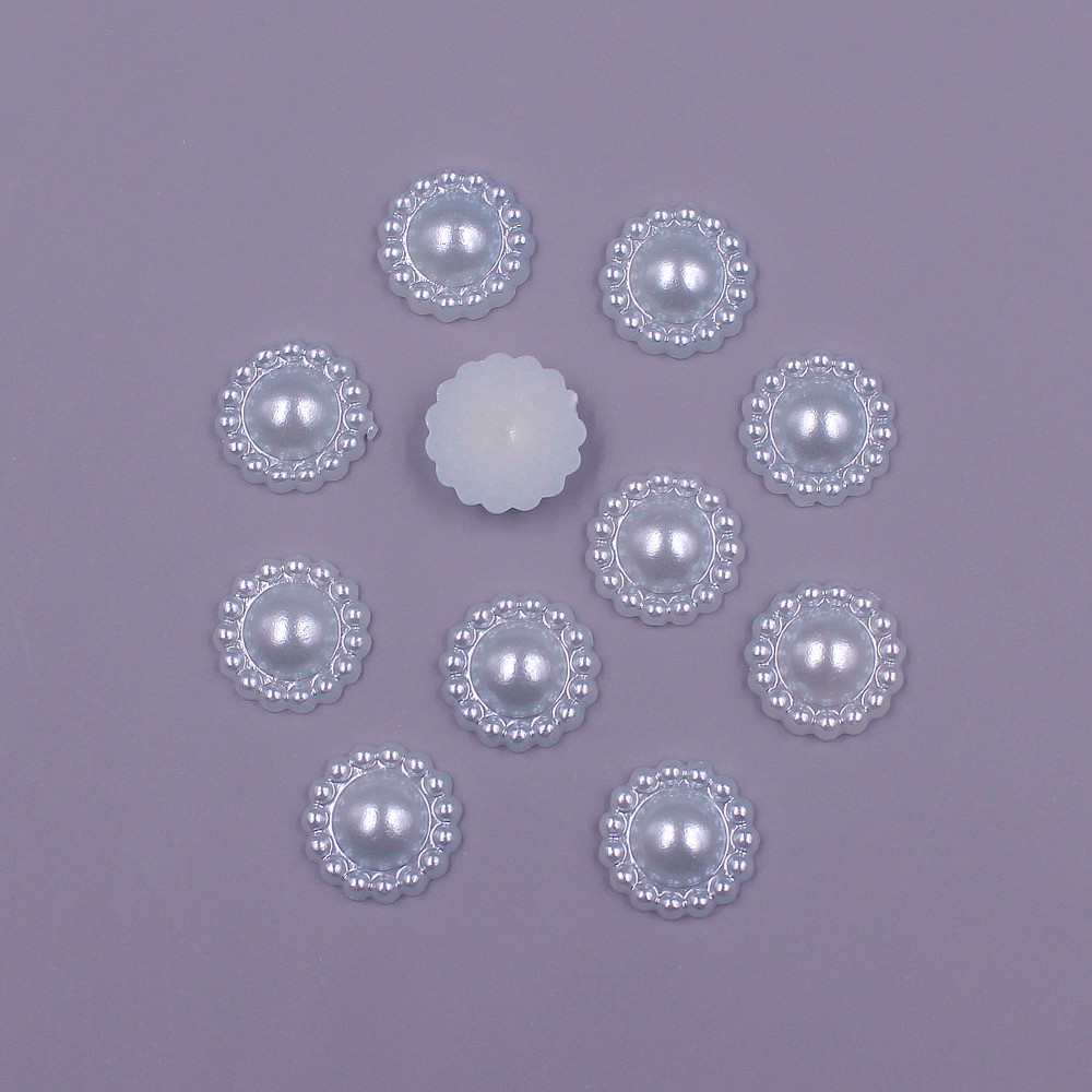 11mm 100 . løse perler i form av blomster, imitasjon av abs-perler, halvrunde perler, flatback, diy-smykker, utklippsbokdekorasjon: rote