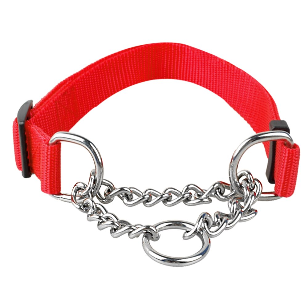 1.0 "bred nylon almindelig farve hund kæledyr choke kæde træning krave 4 farver 16-29 " justerbar