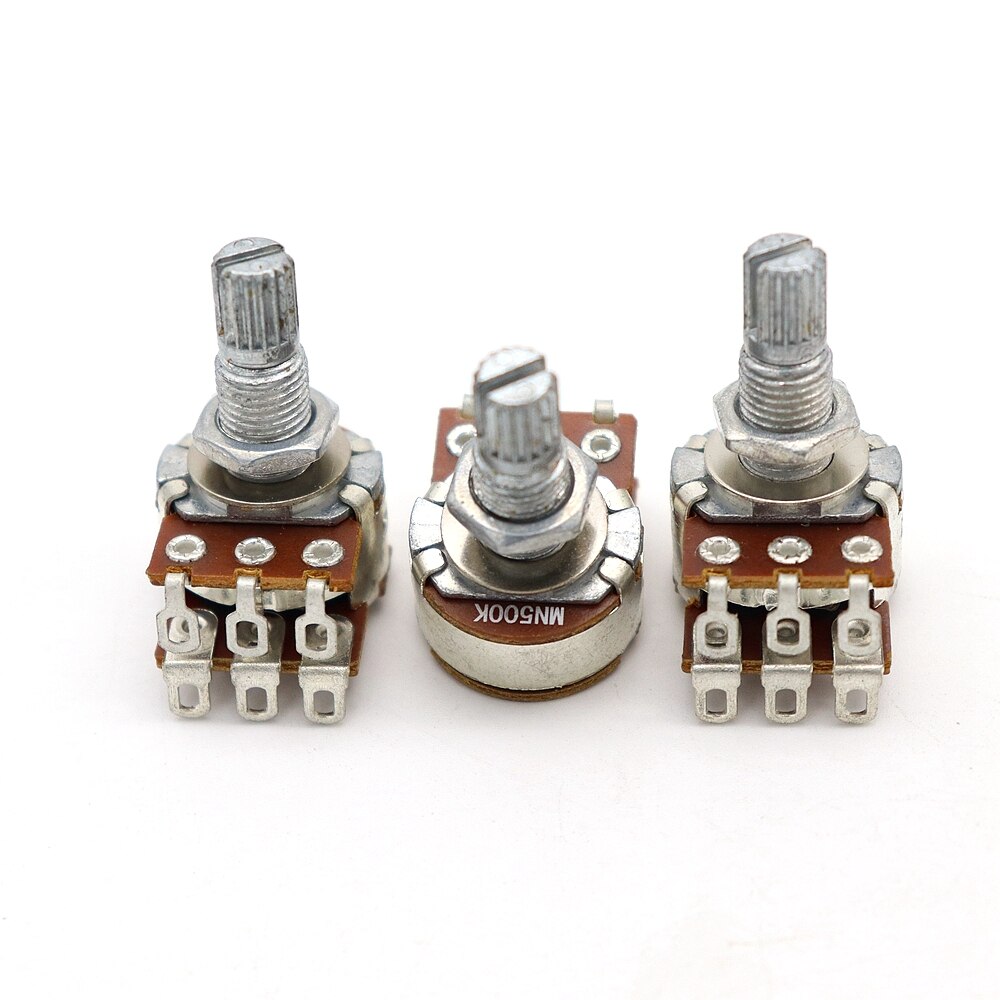 3 pcs Dual Deck MN500K Blend Balance Pickups Potentiometer Audio Pots Guitar Volume Tone Control Pots Switch Chrome