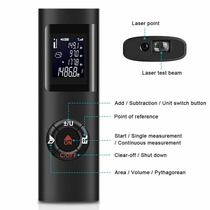 2022 Mini Rechargeable Digital Distance Meter Lazer 40m Measure Range Rangefinder Ourdoor and Indoor Rangefinder Durable