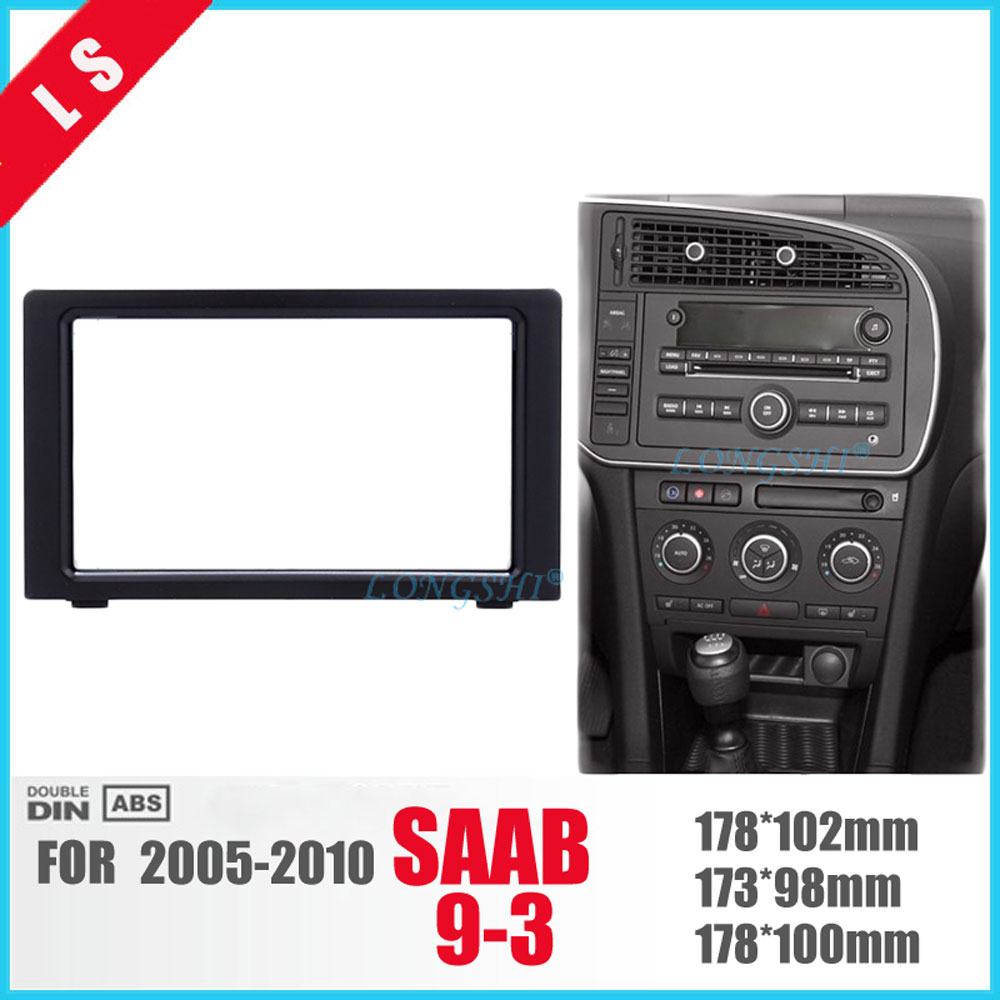 LONGSHI Fabulous Dubbel Din Auto Radio Fascia Frame voor SAAB 93 9-3 DVD Panel Stereo Speler Outter frame Trim Bezel 2din