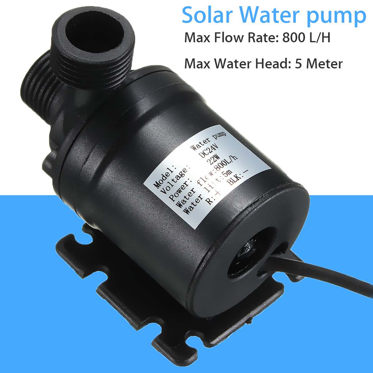 Dc 24V Water Circulatiepomp Voor Water Borstelloze Motor 800L/H 5M Borstelloze Motor Water Circulatie Water vijver Pomp