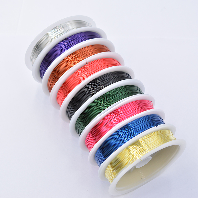 Colorful 0.4mm Black / Purple / Blue / Red Alloy Copper Wire for Jewelry Making Bracelet Necklace Beading Cord Findings DIY